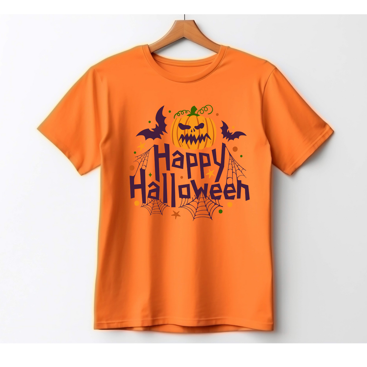 Happy Halloween Orange Tshirt.