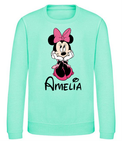 Personalised Kids Character Sweatshirt. Unisex. Gifts for her. Gifts for Him