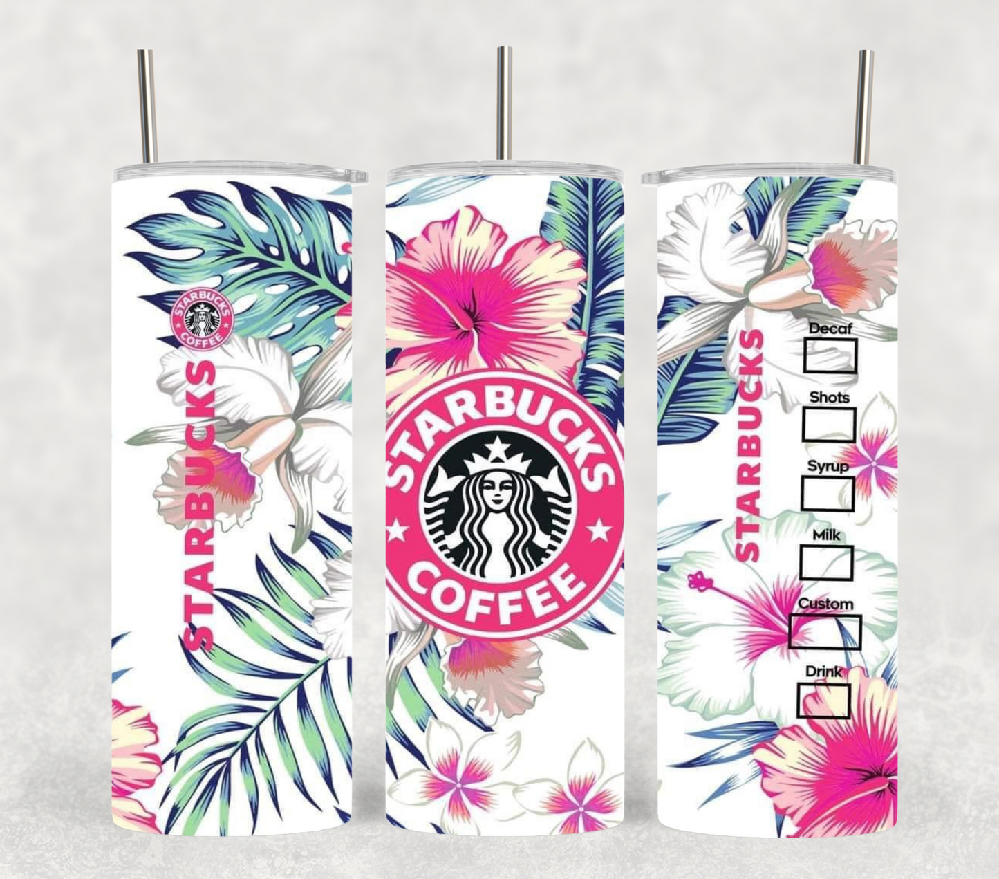 Flowers Starbucks 20oz Tumbler