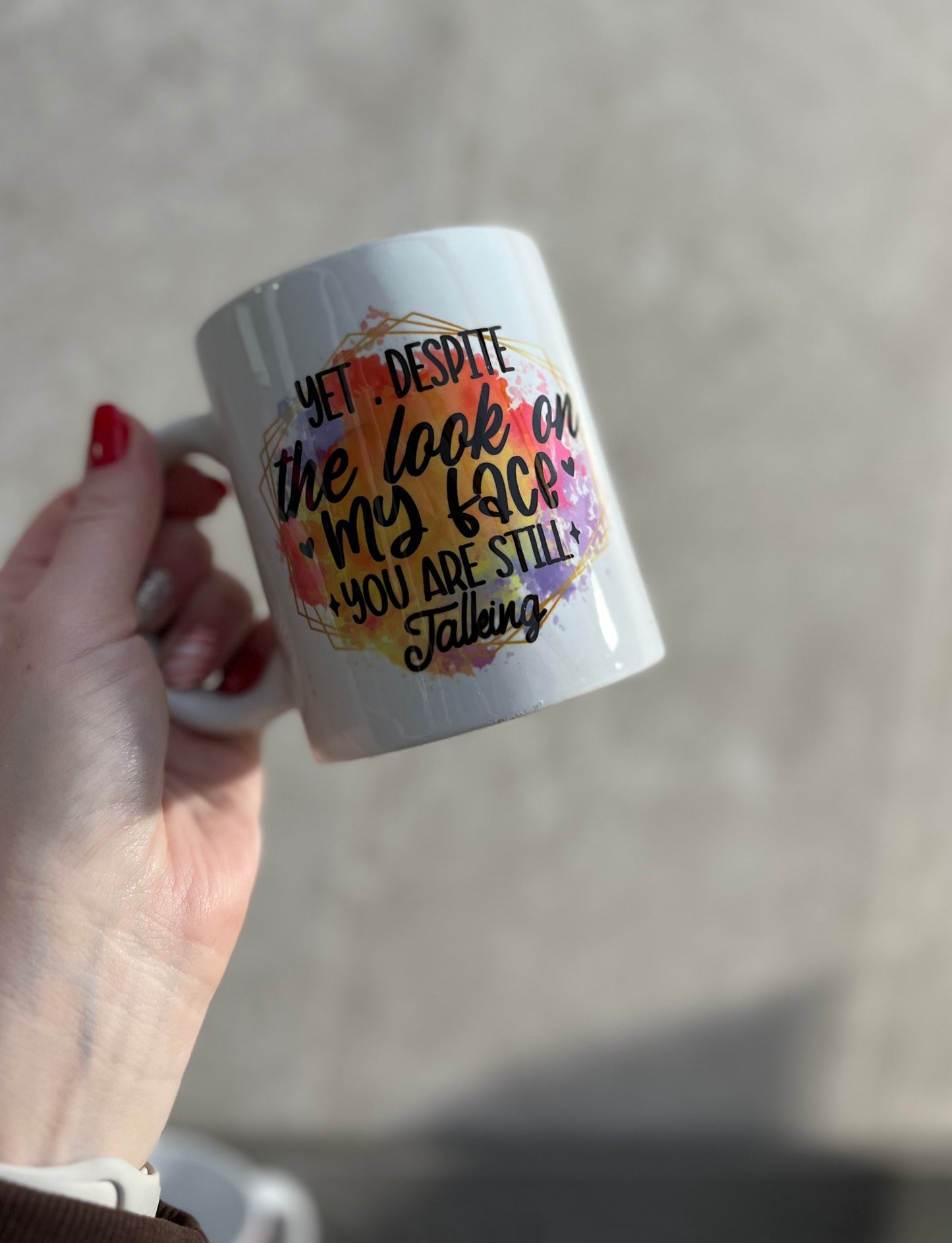 Sarcastic Talking Coffee Printed Mug