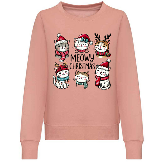 Mowey Cat Christmas Sweatshirt.