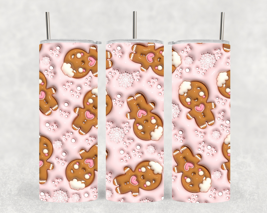 Christmas Gingerbread Man 20oz Tumbler. (Copy)