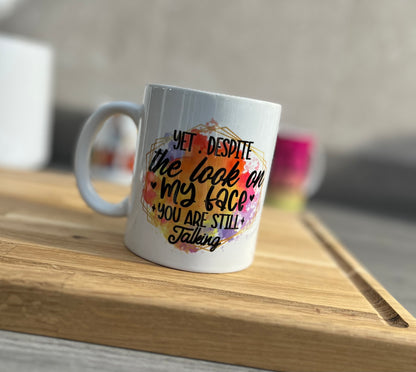 Sarcastic Talking Coffee Printed Mug