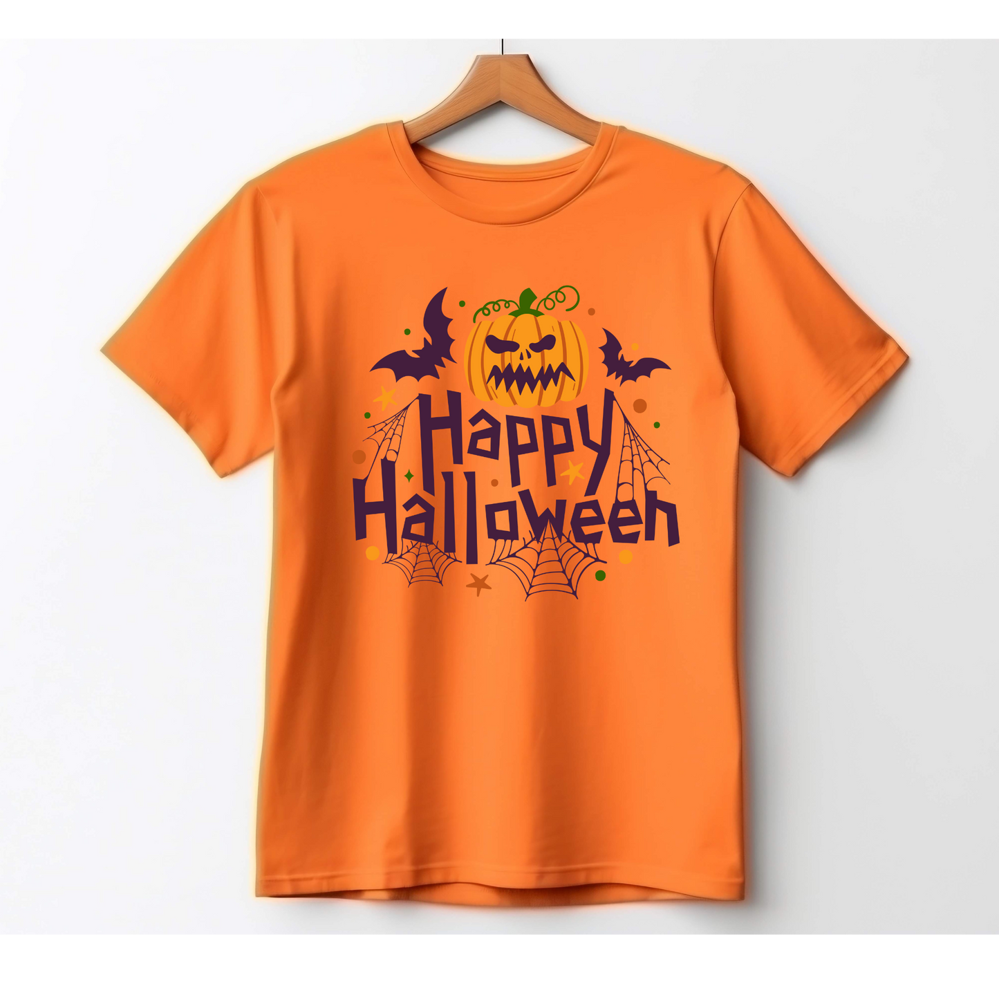 Happy Halloween Orange Tshirt.