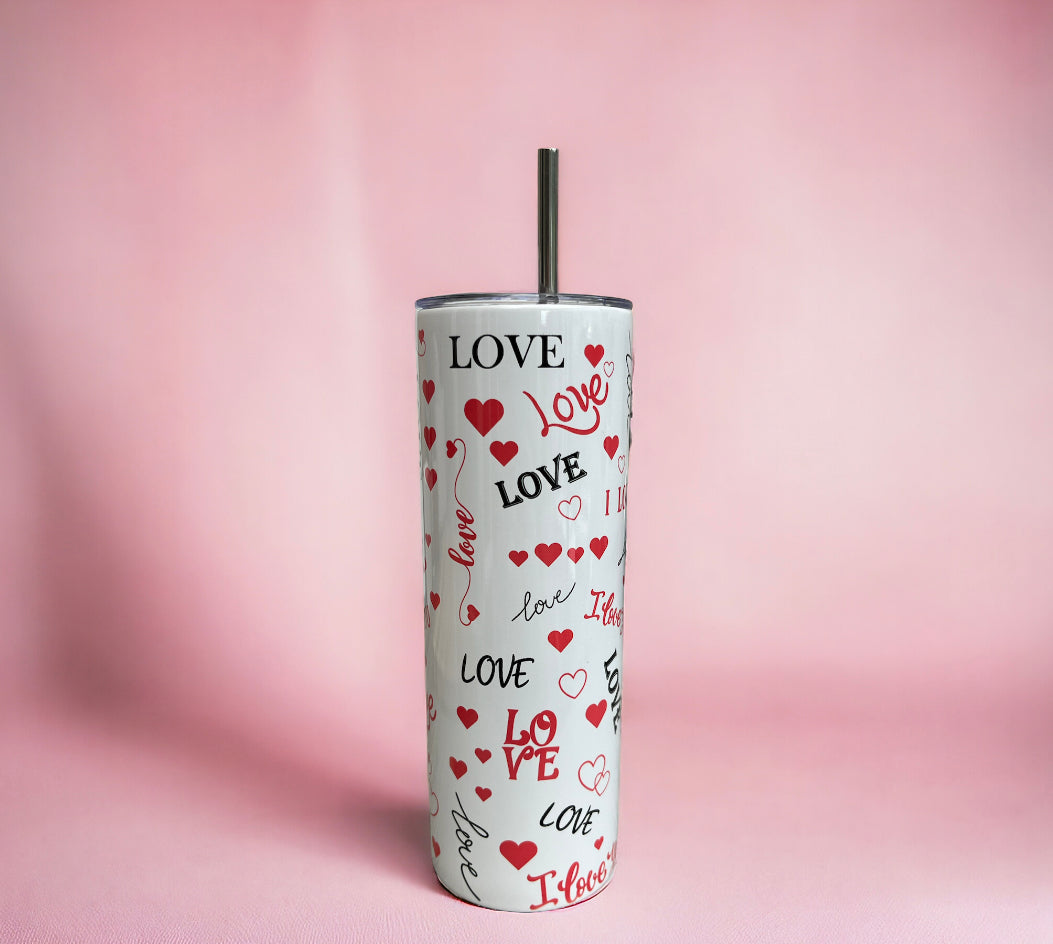 Love words 20oz tumbler