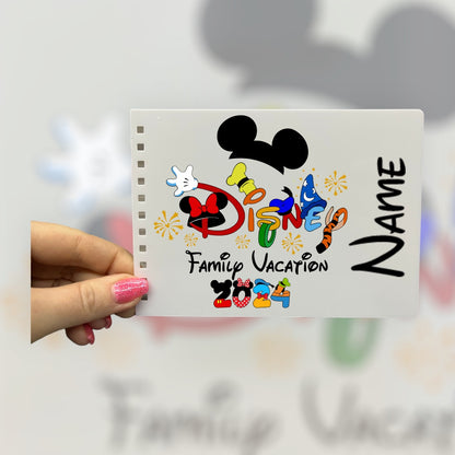 Personalised Disneyland 2024 A6 Autograph Book. Disneyland Signature Character Book.