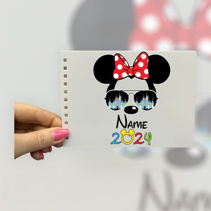 Personalised Disneyland 2024 A6 Autograph Book. Disneyland Signature Character Book.