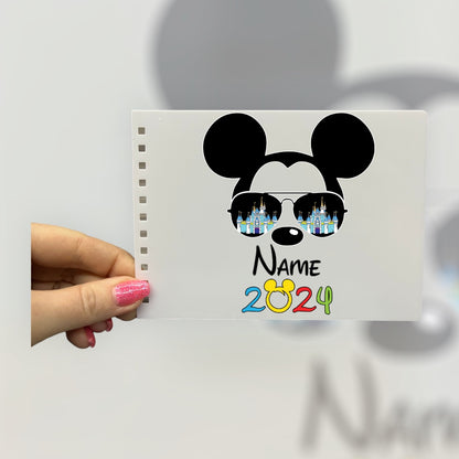 Personalised Disneyland 2024 A6 Autograph Book. Disneyland Signature Character Book.