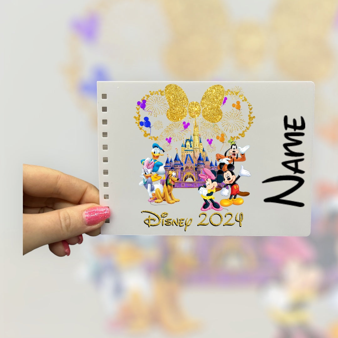 Personalised Disneyland 2024 A6 Autograph Book. Disneyland Signature Character Book.