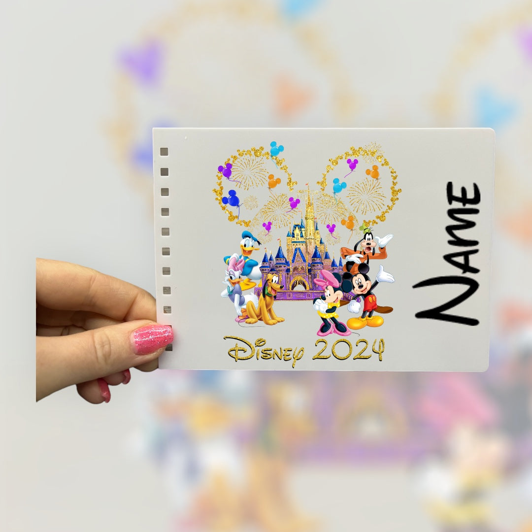 Personalised Disneyland 2024 A6 Autograph Book. Disneyland Signature Character Book.