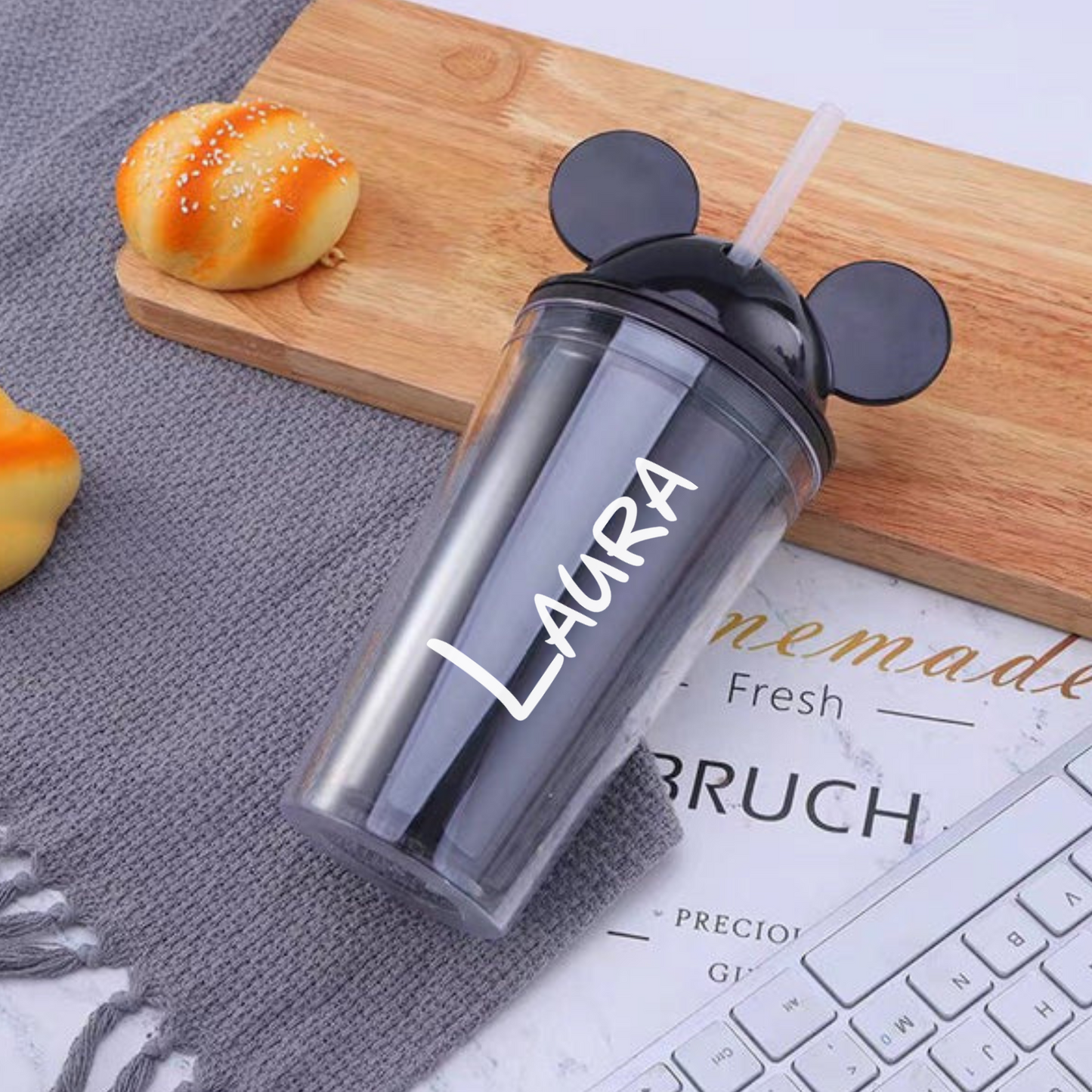 Personalised Mouse Ears 16oz Acrylic Tumbler.