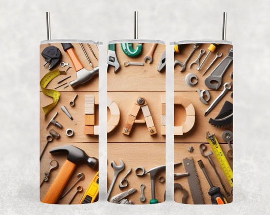 Dad Tools 20oz Tumbler. Father’s Day Gift.