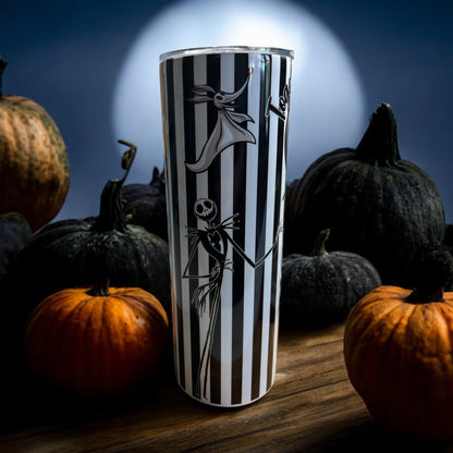 Jack & Sally Halloween 20oz Tumbler. Spooky Season.