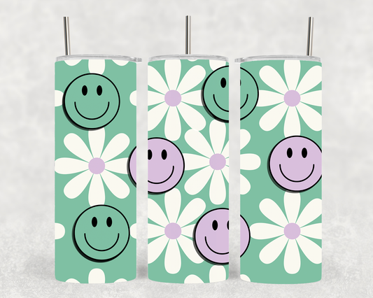 Retro Daisy Smile 20oz Tumbler