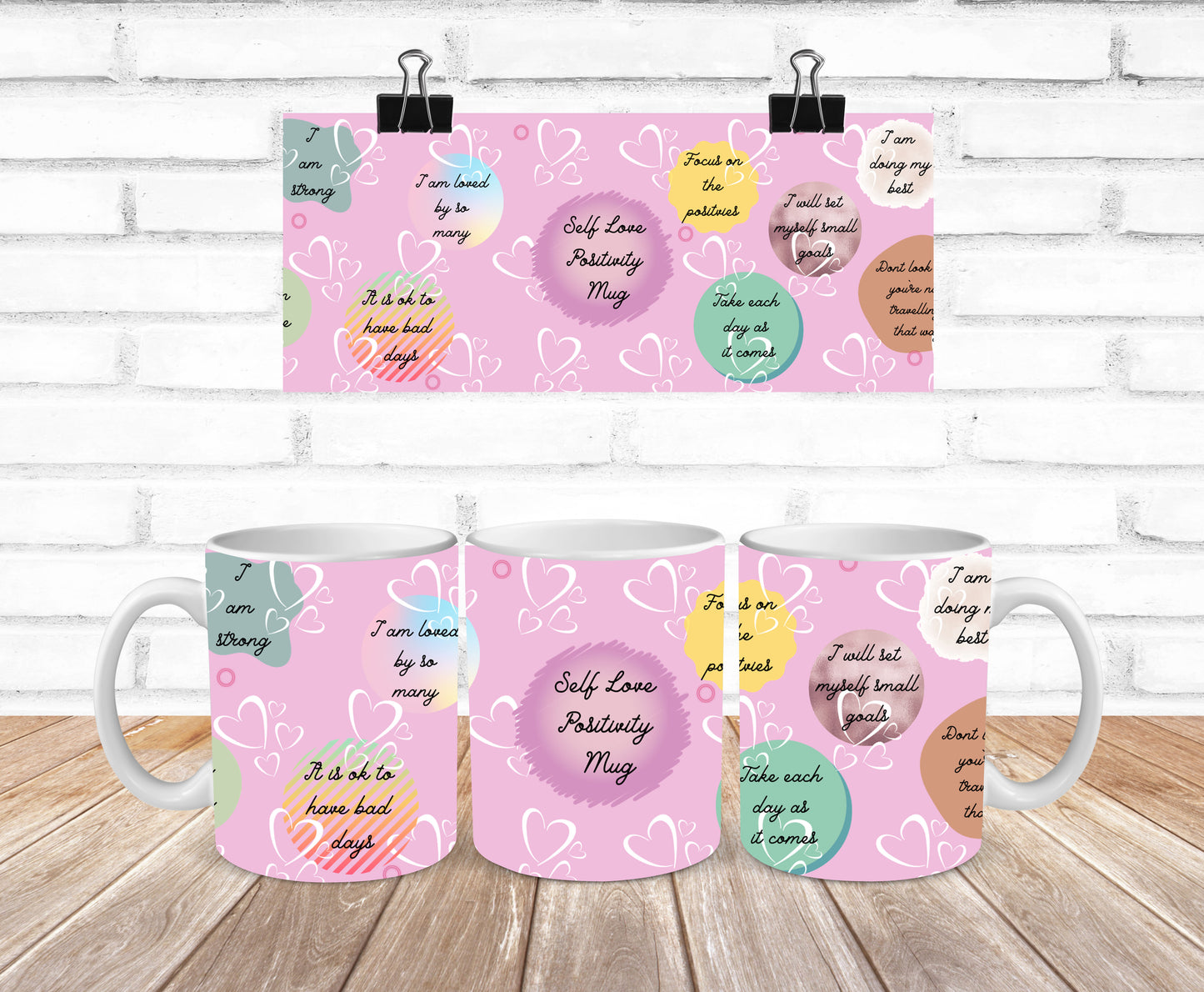 Self Love Positivity Mental Health Printed Mug