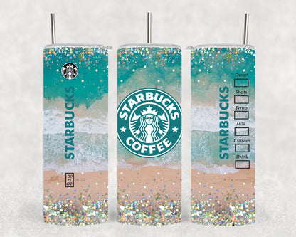 Starbucks 20oz Tumbler - Glitter Beach