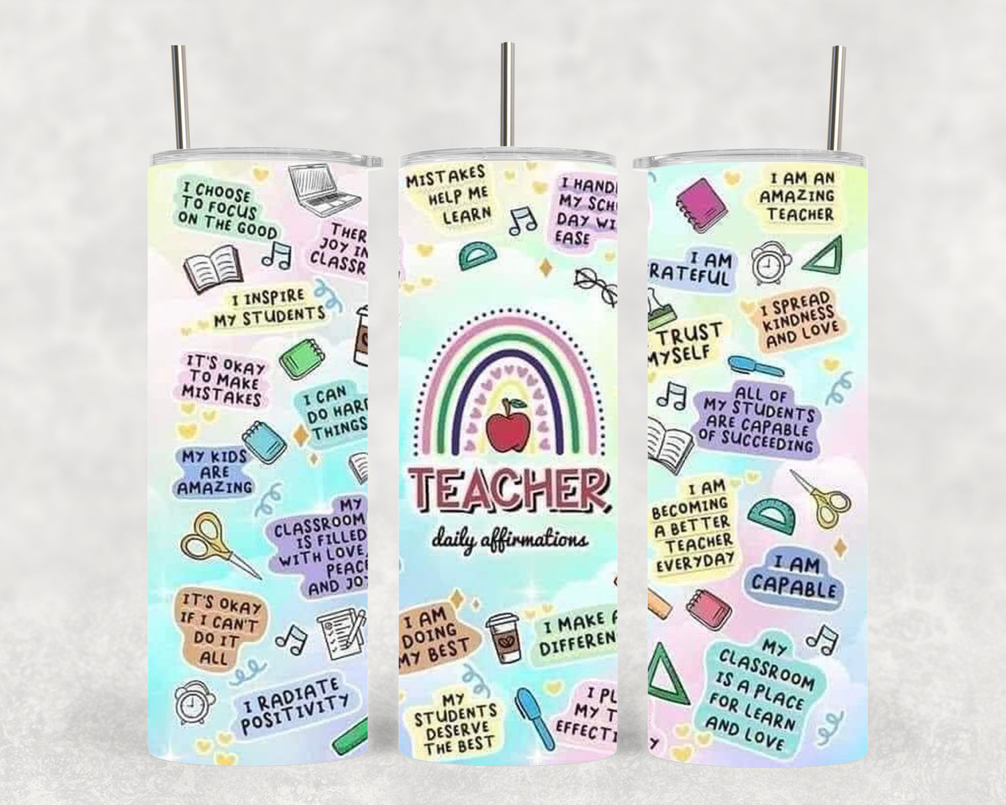 Teacher Daily Affirmations 20oz Tumbler