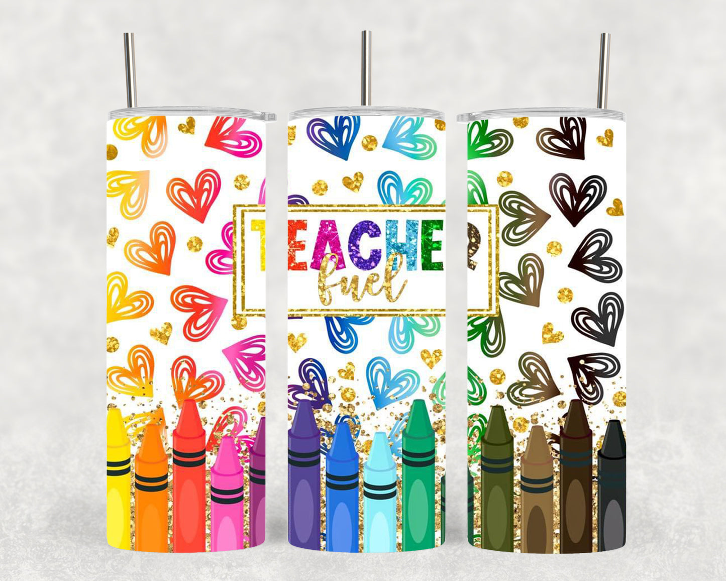 Teacher Fuel Crayons 20oz Tumbler