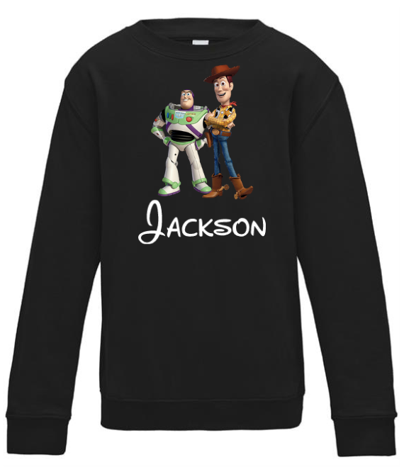 Personalised Kids Character Sweatshirt. Unisex. Gifts for her. Gifts for Him