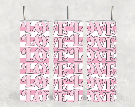 Love Love Love words 20oz Tumbler