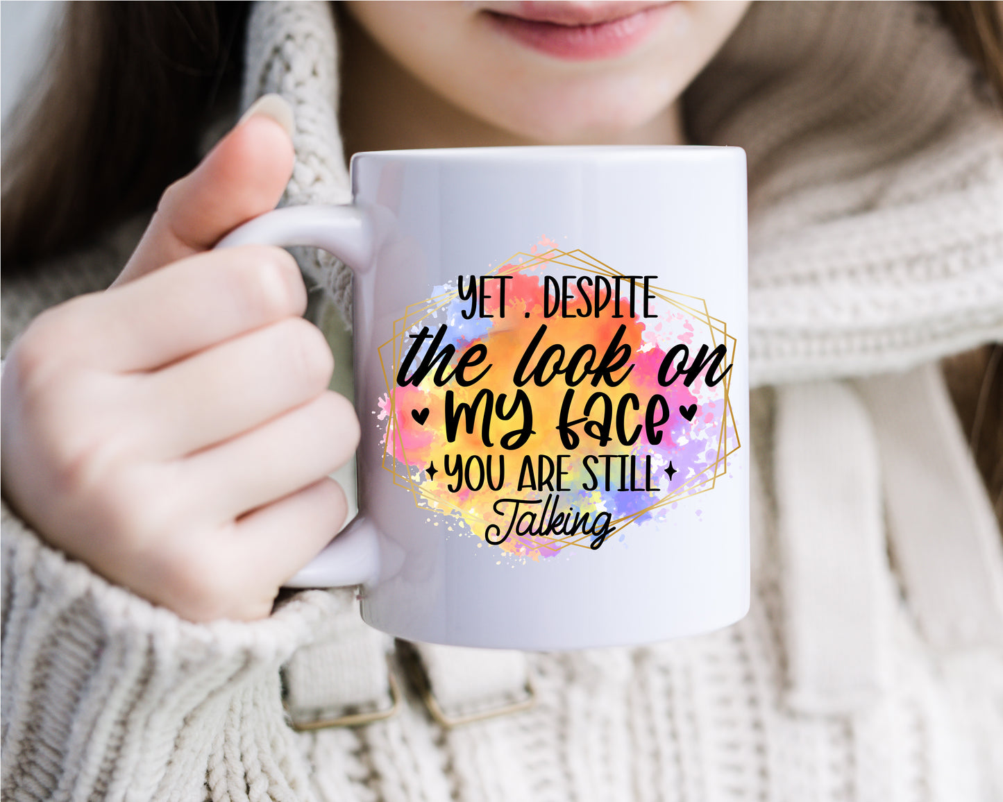 Sarcastic Talking Coffee Printed Mug